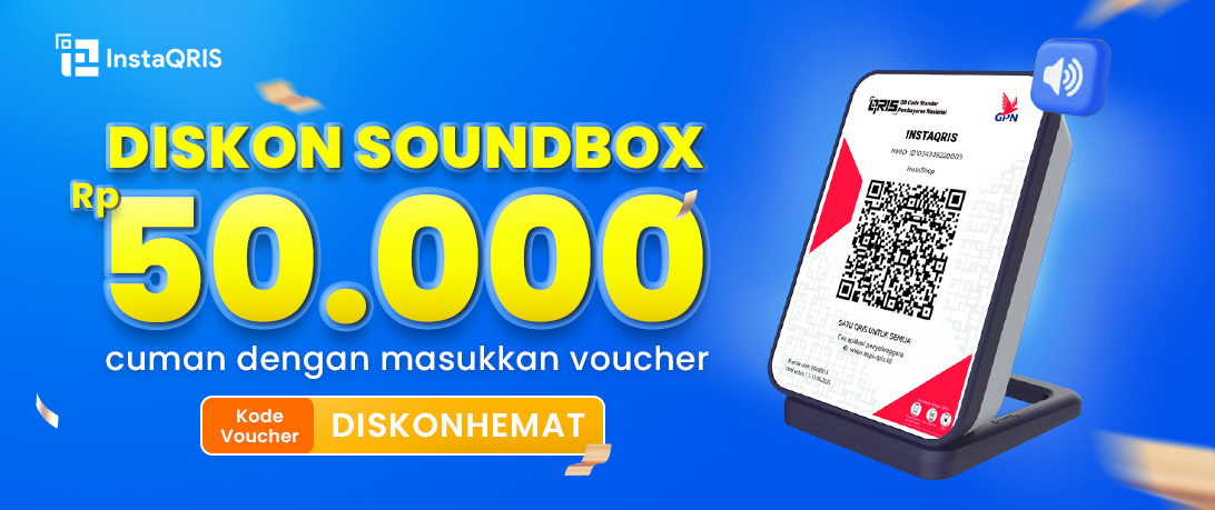 Promo Diskon Soundbox InstaQRIS Rp 50.000