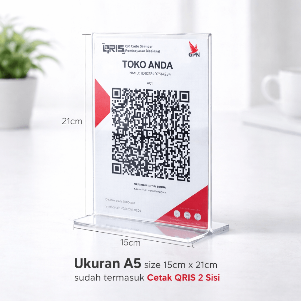 Stand Akrilik A5 QRIS