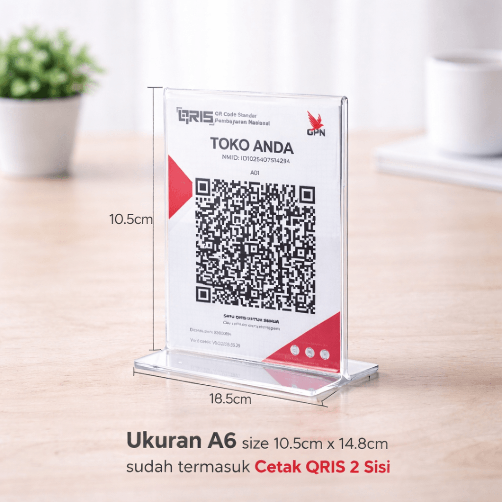 Stand Akrilik A6 QRIS